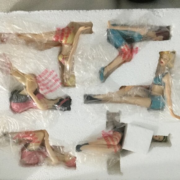6 Flapper Bathing Suit Lingerie Figurines Shelf Sitters WMG 2007 - Picture 2 of 15